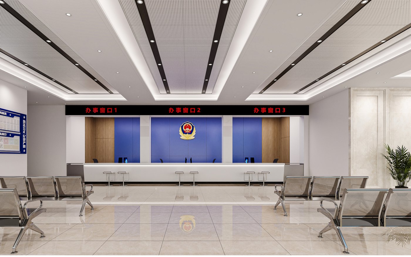 葛店交警大队办公家具配套(脱敏案例)场景